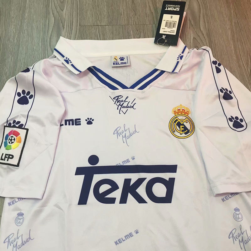 1994/1996 Real Madrid White Retro football  Jersey